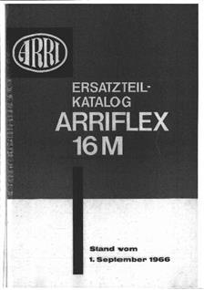 Arri Arriflex 16 M manual. Camera Instructions.